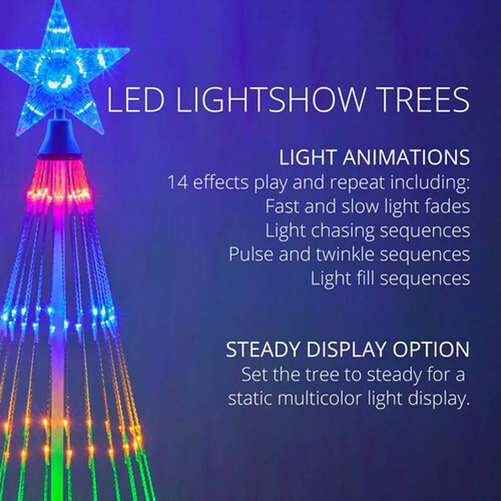 4-ft. Multicolor LED Animated Outdoor Lightshow Christmas Tree