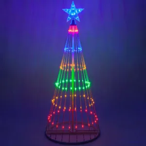 4-ft. Multicolor LED Animated Outdoor Lightshow Christmas Tree