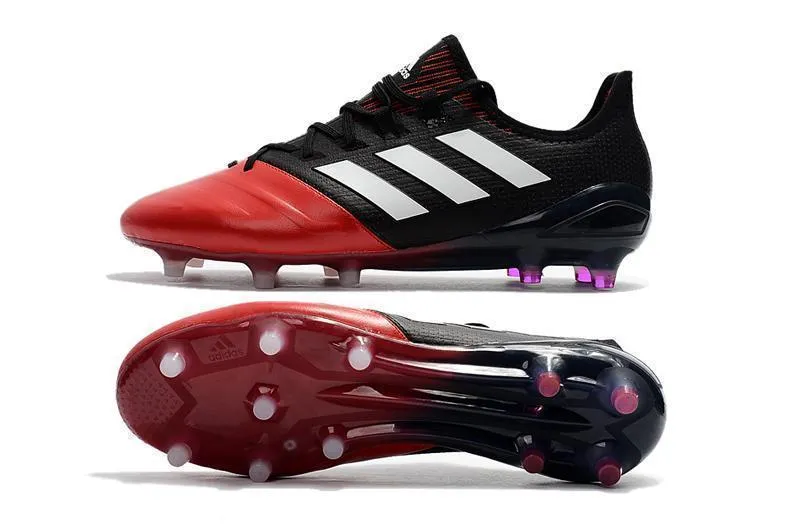 Adidas ACE 17.1 Leather FG Soccer Cleats Red White Black