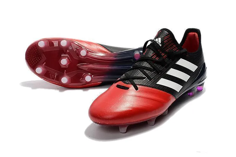 Adidas ACE 17.1 Leather FG Soccer Cleats Red White Black