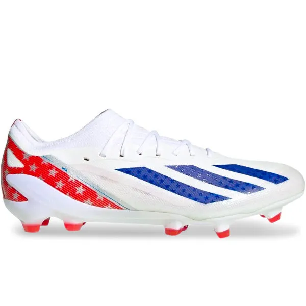 adidas Crazyfast USA.1 FG Soccer Cleats (White/Power Blue)