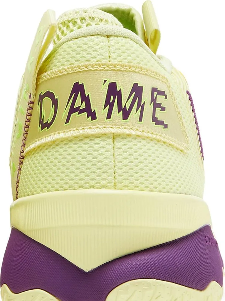 Adidas Dame 8 sneakers, purple, light yellow