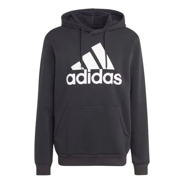 adidas Essentials Fleece Big Logo Hoodie 'Black', black