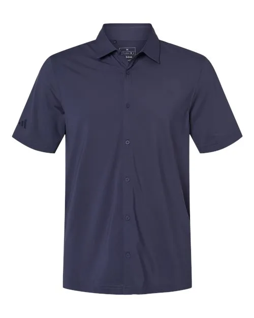 adidas Men's Button Down Short Sleeve Shirt