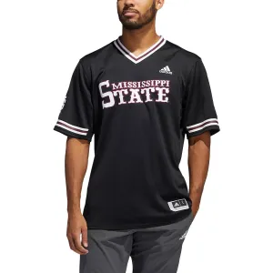 adidas Men's Mississippi State Bulldogs Black V-Neck Baseball Jersey