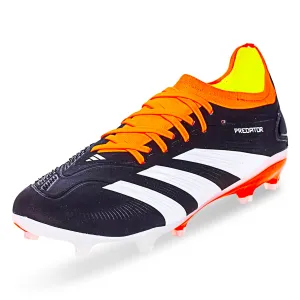 adidas Predator Pro Firm Ground Soccer Cleats (Core Black/White/Orange)