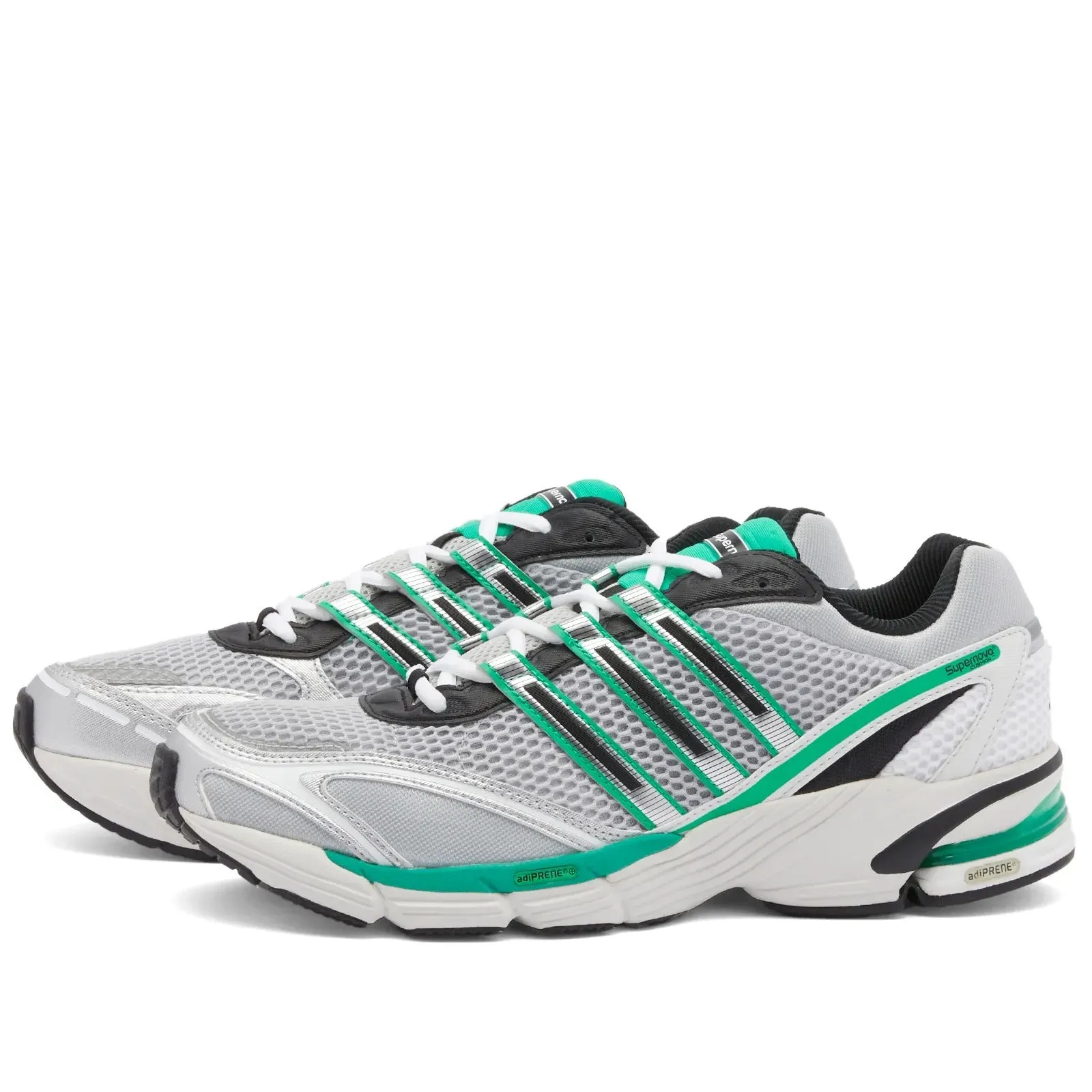 Adidas Supernova Cushion 7 sneakers, black/silver/white/green