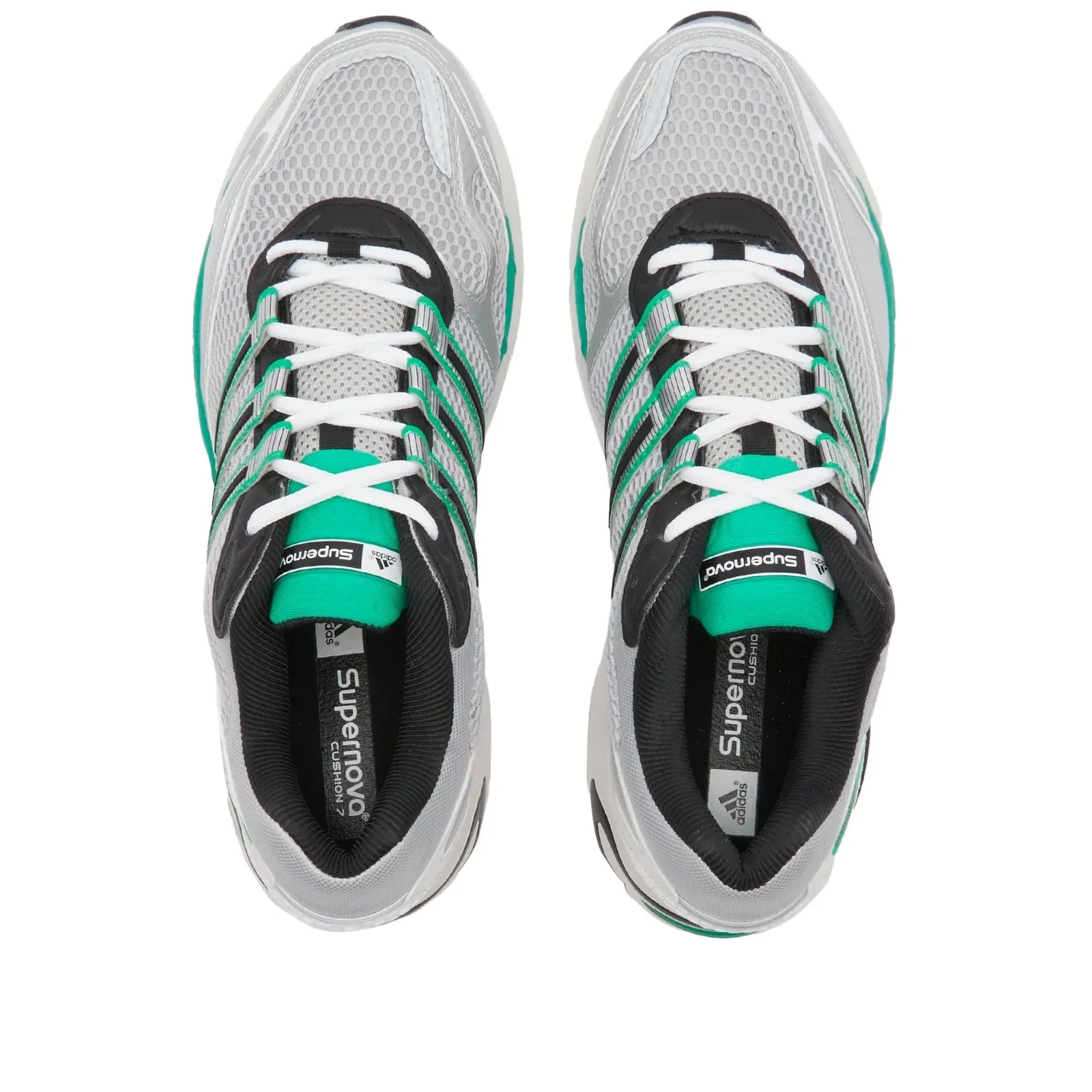 Adidas Supernova Cushion 7 sneakers, black/silver/white/green