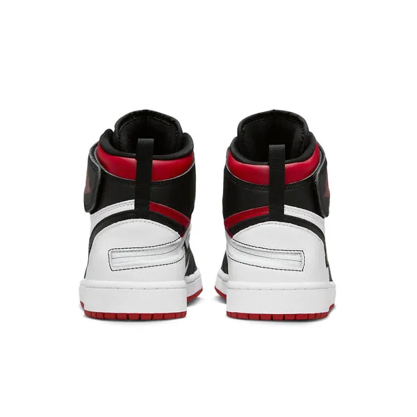 Air Jordan 1 HI Flyease 'Black Gym Red White' Sneakers, Black