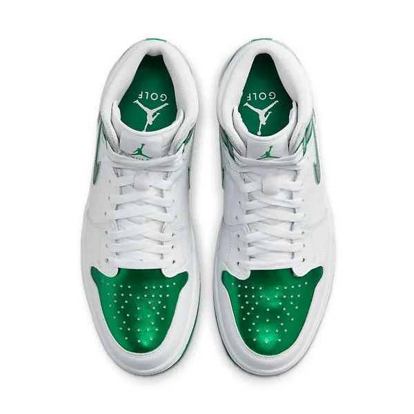 Air Jordan 1 Retro High Golf 'Metallic Green' Sneakers, White