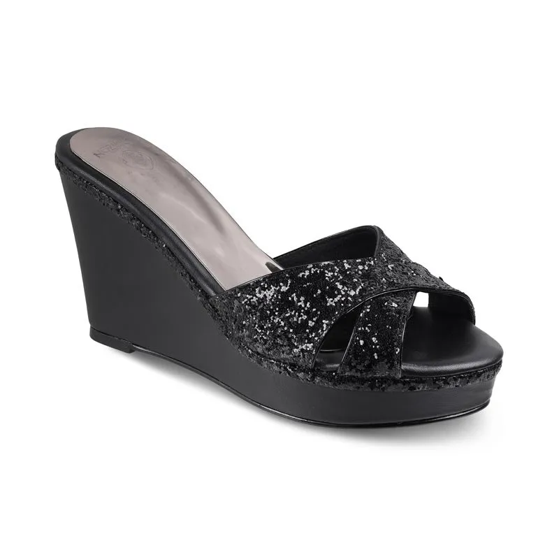 AIYANA- BLACK WEDGES