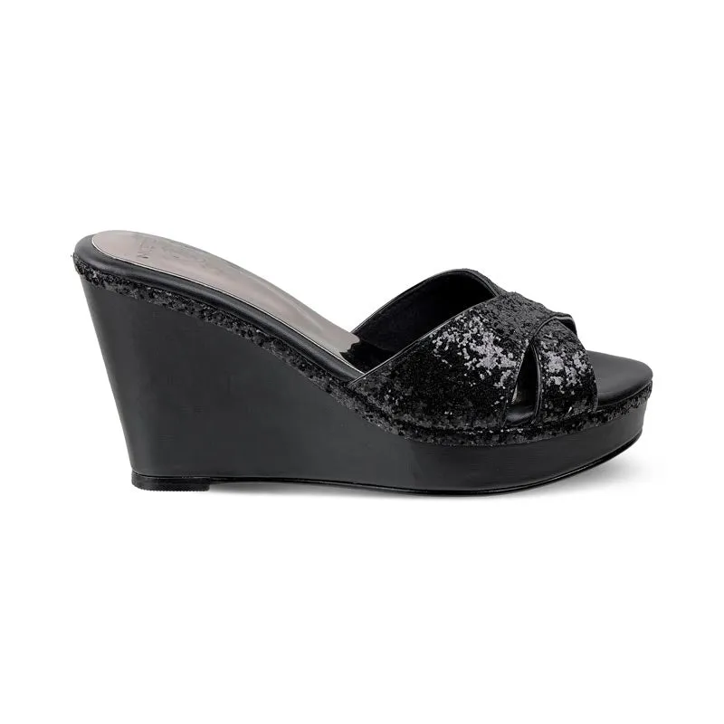 AIYANA- BLACK WEDGES