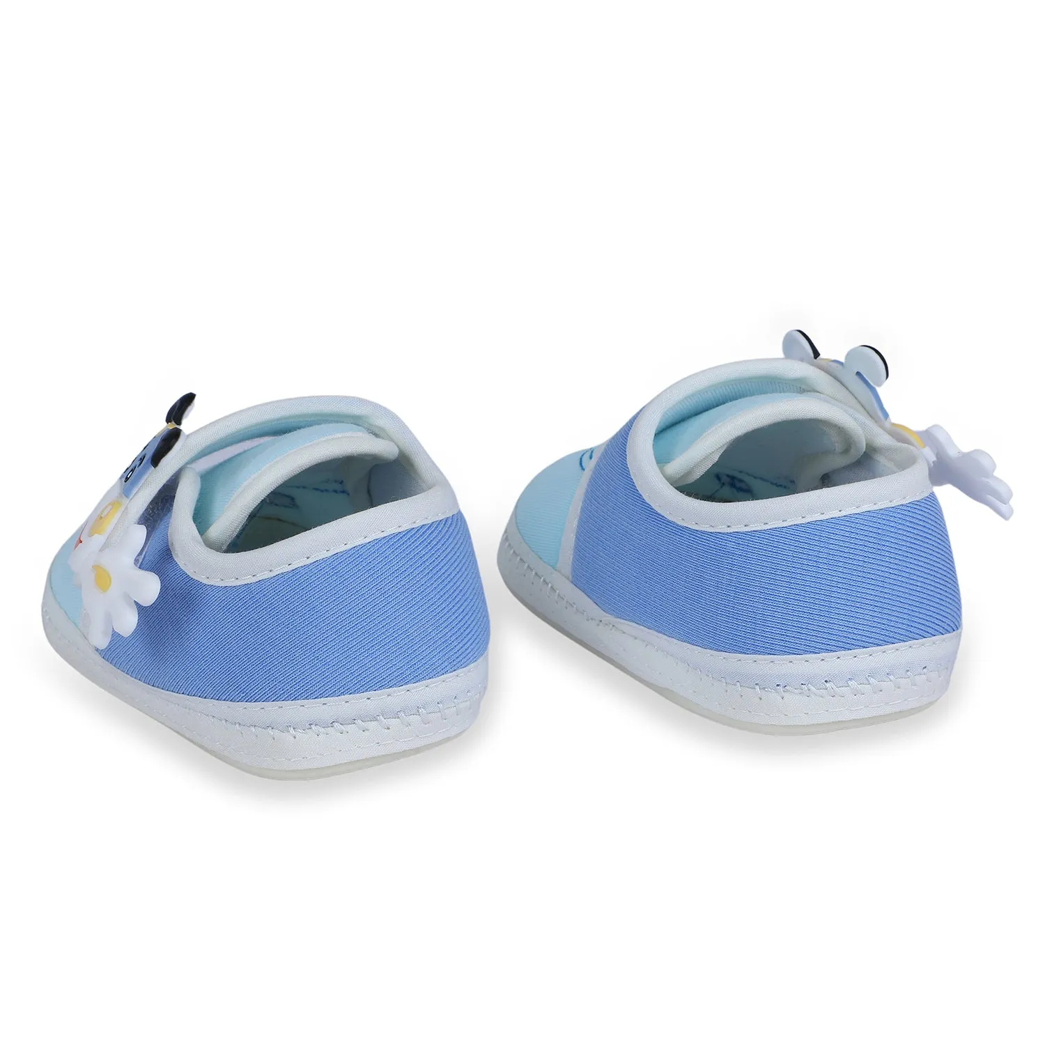 Baby Moo Puppy Face Soft Sole Anti-Slip Booties - Blue