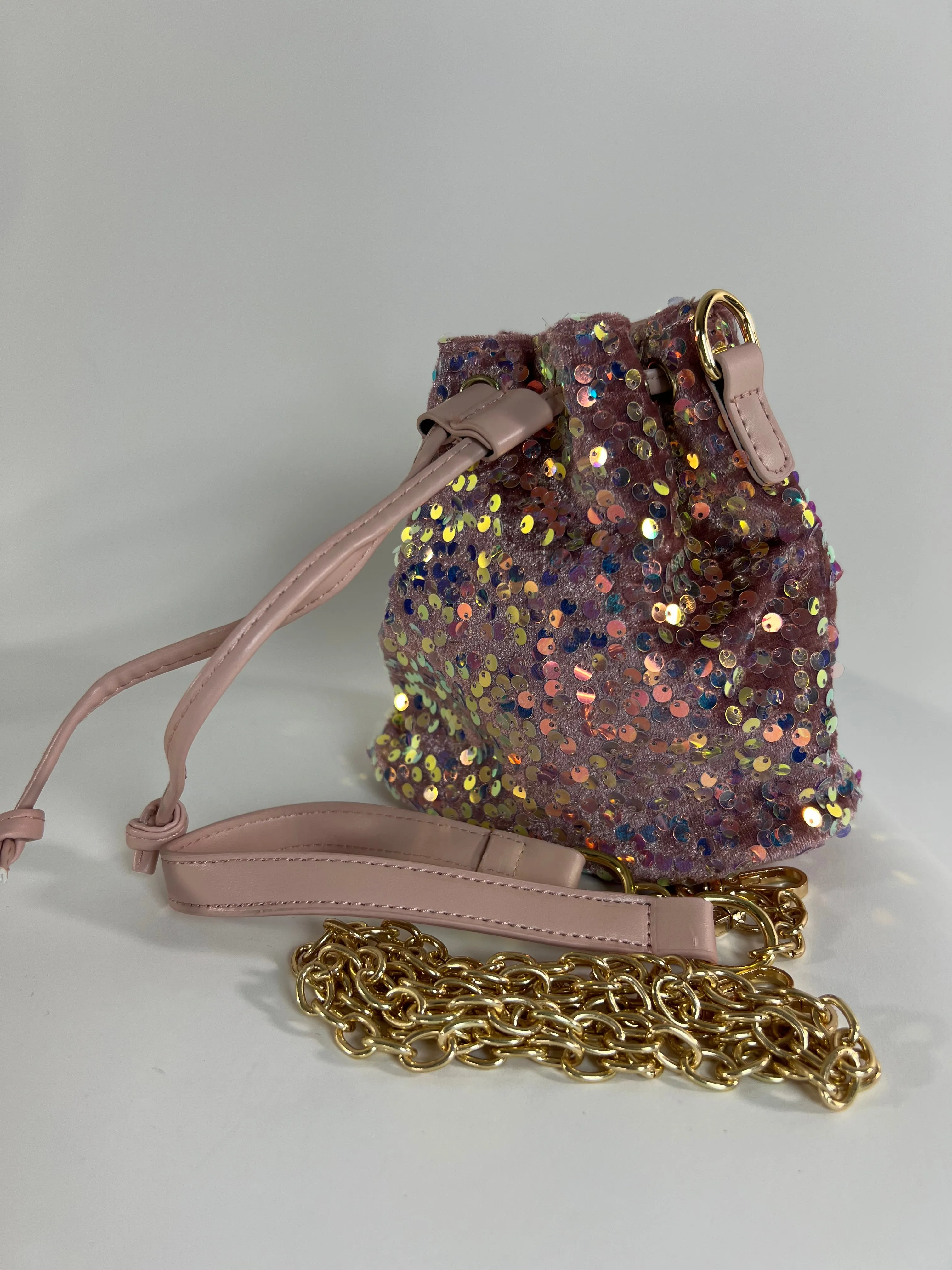 Basket Sequin Glitter Little Girls Messenger Purse