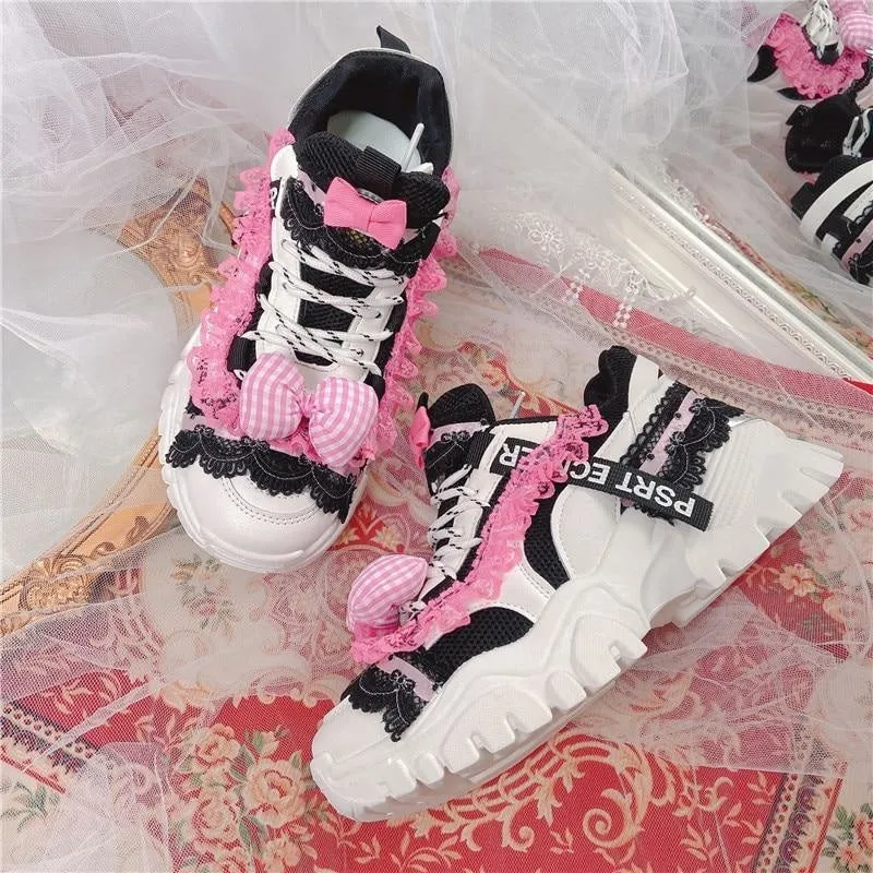 Black & Pink Lolita Sneakers