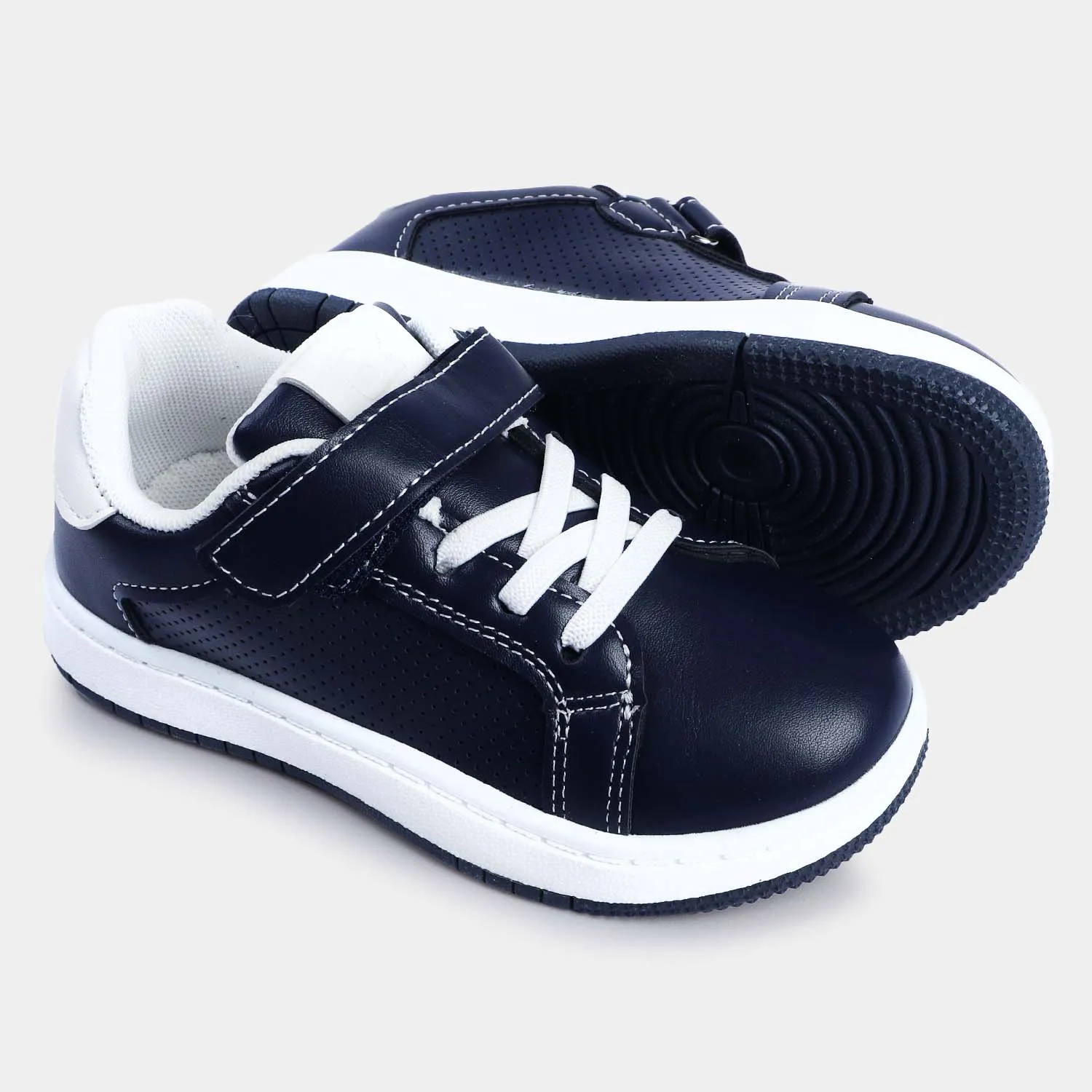 Boys Sneakers 24-102-Navy/White