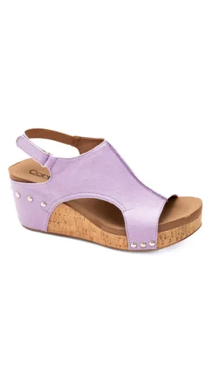 Canvas Carley Wedges by Corky's - Lavender