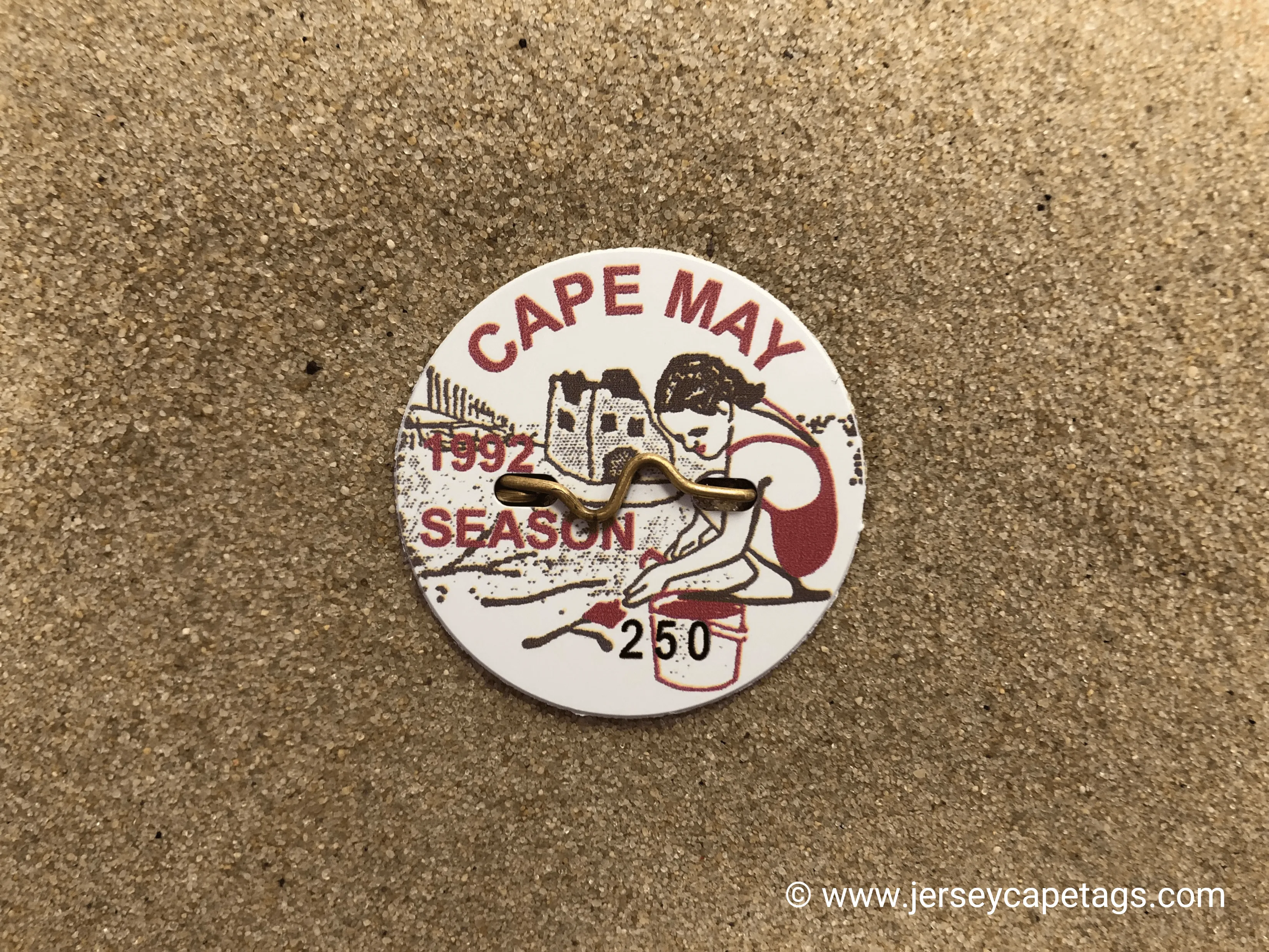 Cape May 1992 Seasonal Beach Tag