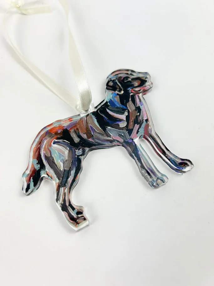 Chocolate Lab Acrylic Ornament