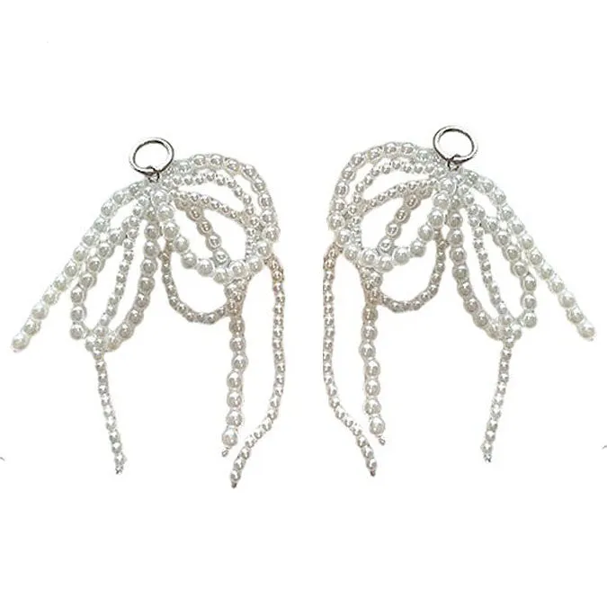 Coquette Pearl Bow Shoe Charms