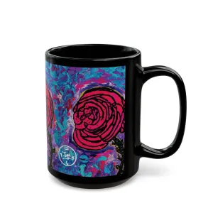 Cotton Candy Rose 15oz Black Mug by Jumper Maybach®