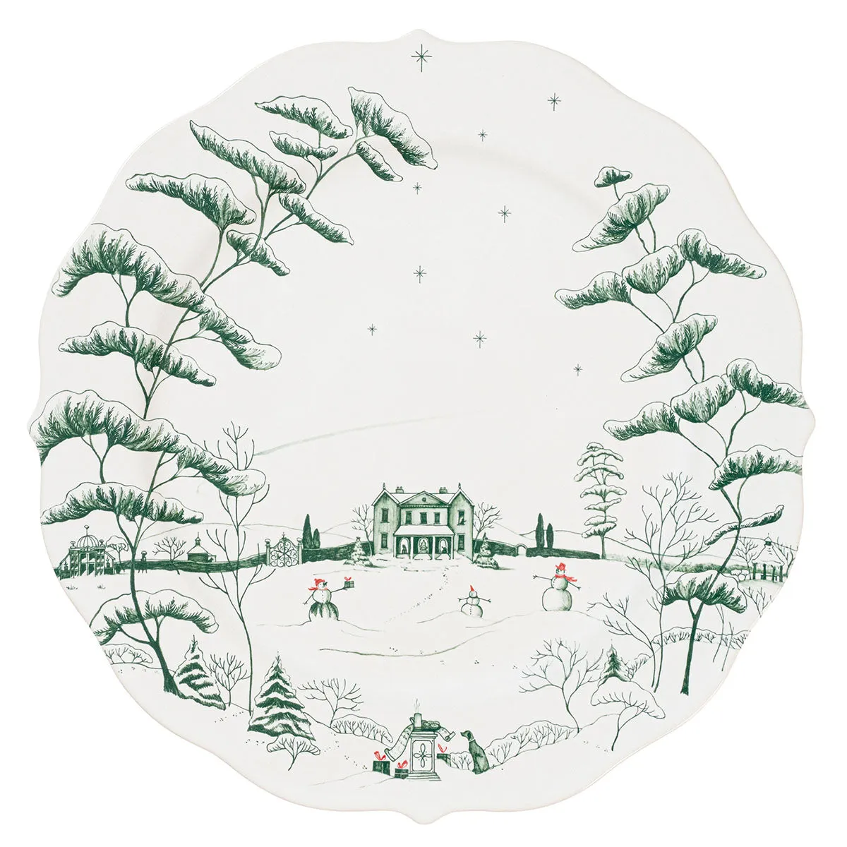 Country Estate Winter Frolic Charger/Platter - Evergreen