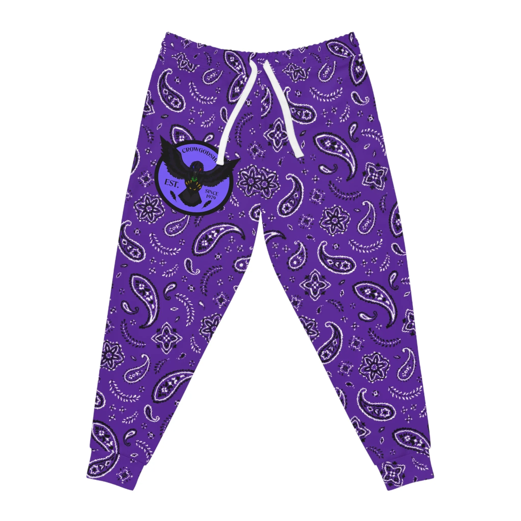 Crowgodshi Purple Colors Athletic Joggers