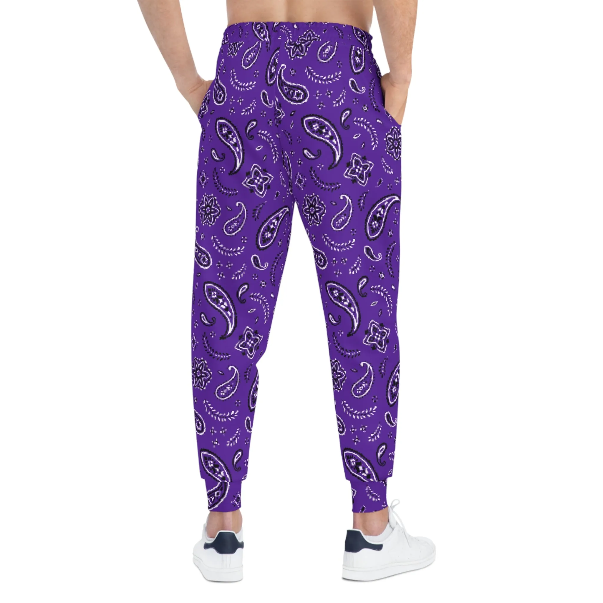 Crowgodshi Purple Colors Athletic Joggers