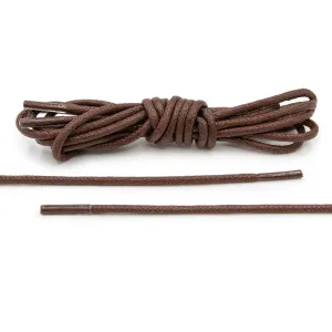 Dark Brown Waxed Dress Shoelaces