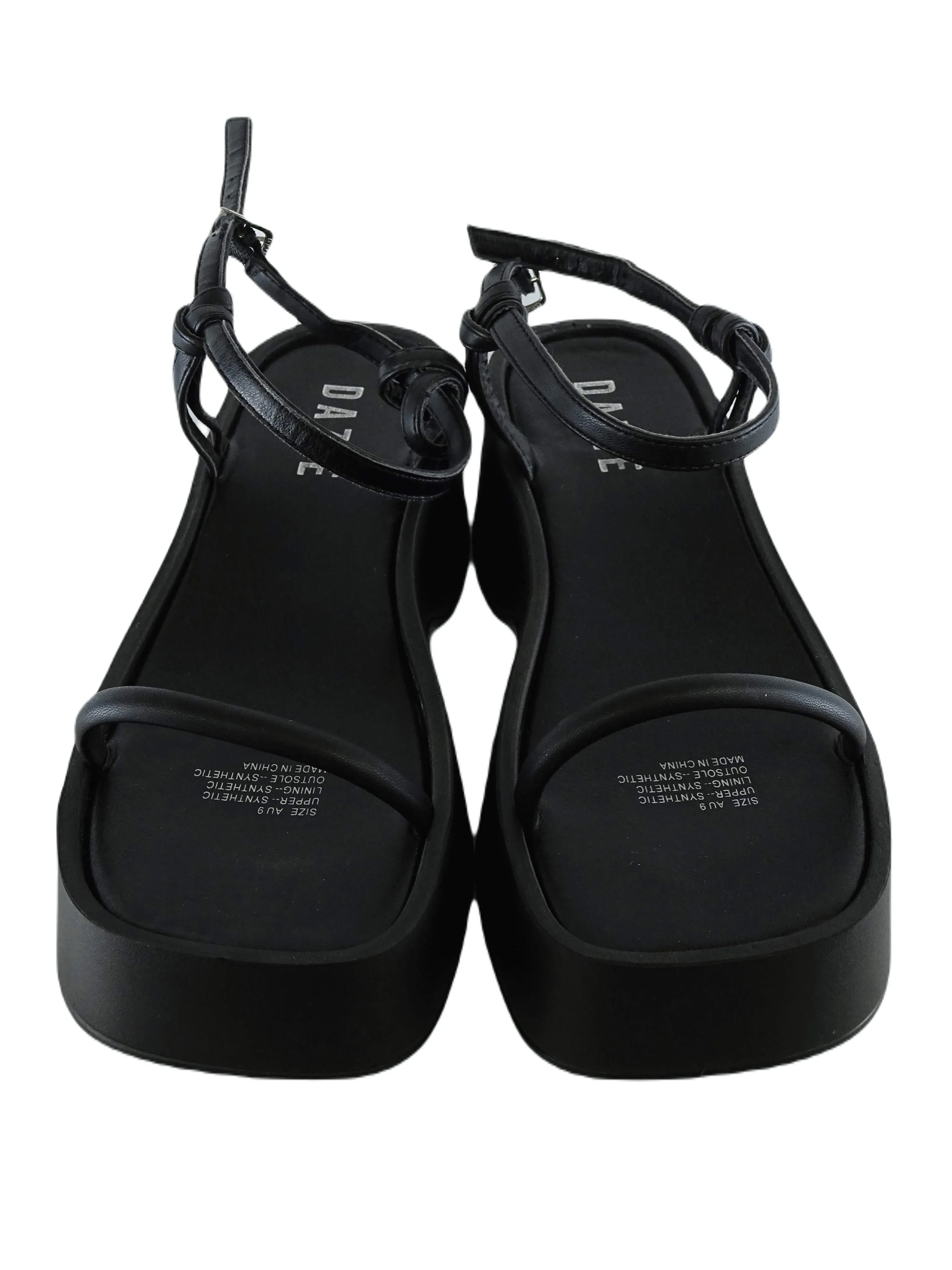 Dazie Black Platform Sandals AU/US 9 (EU 40)