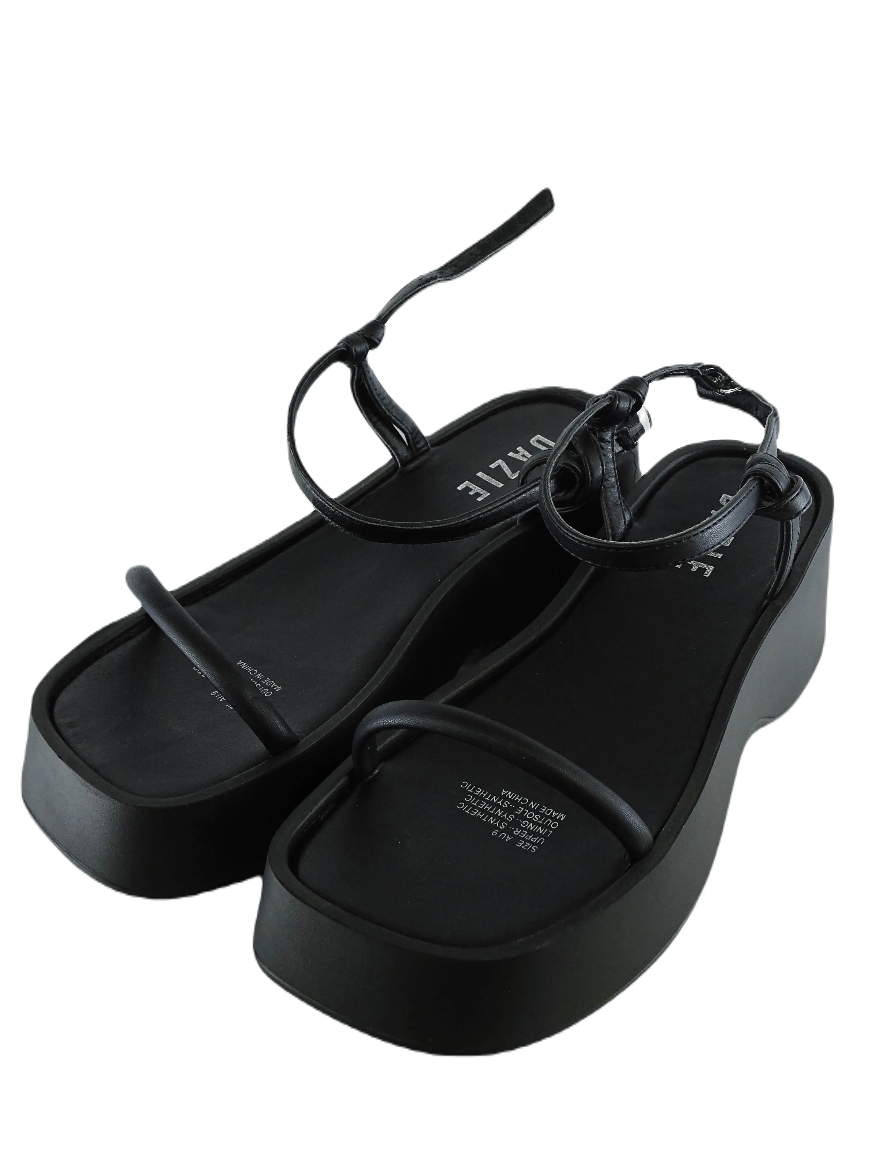 Dazie Black Platform Sandals AU/US 9 (EU 40)