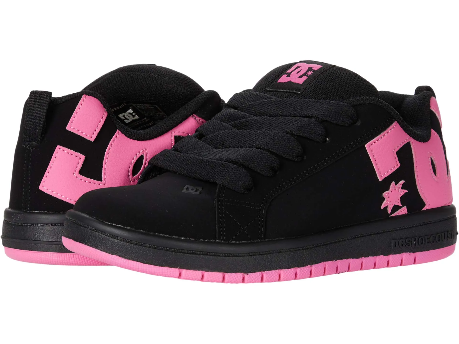 DC Kids Court Graffik sneakers (Little Kid/Big Kid), black/pink