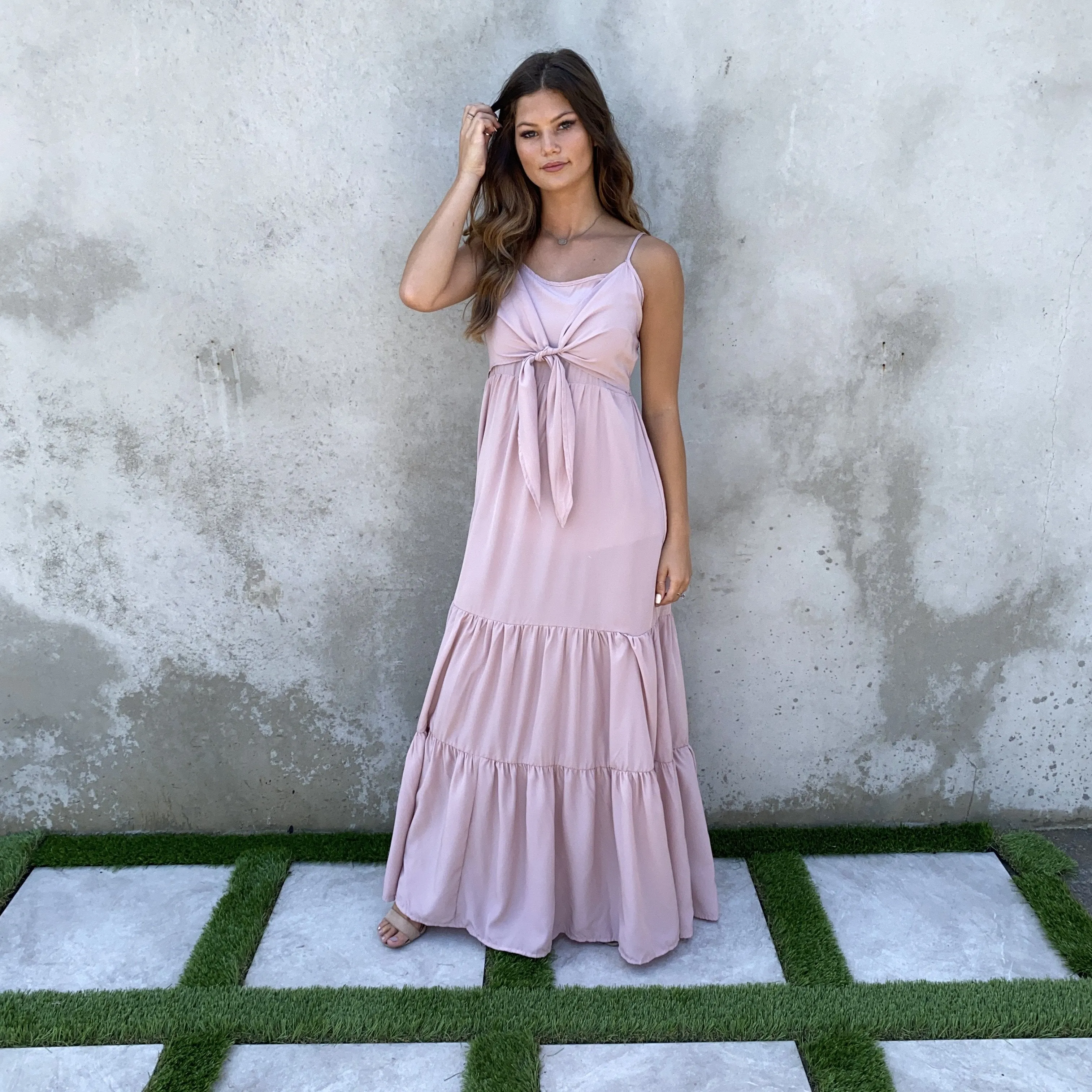 Essential Elements Pink Maxi Dress