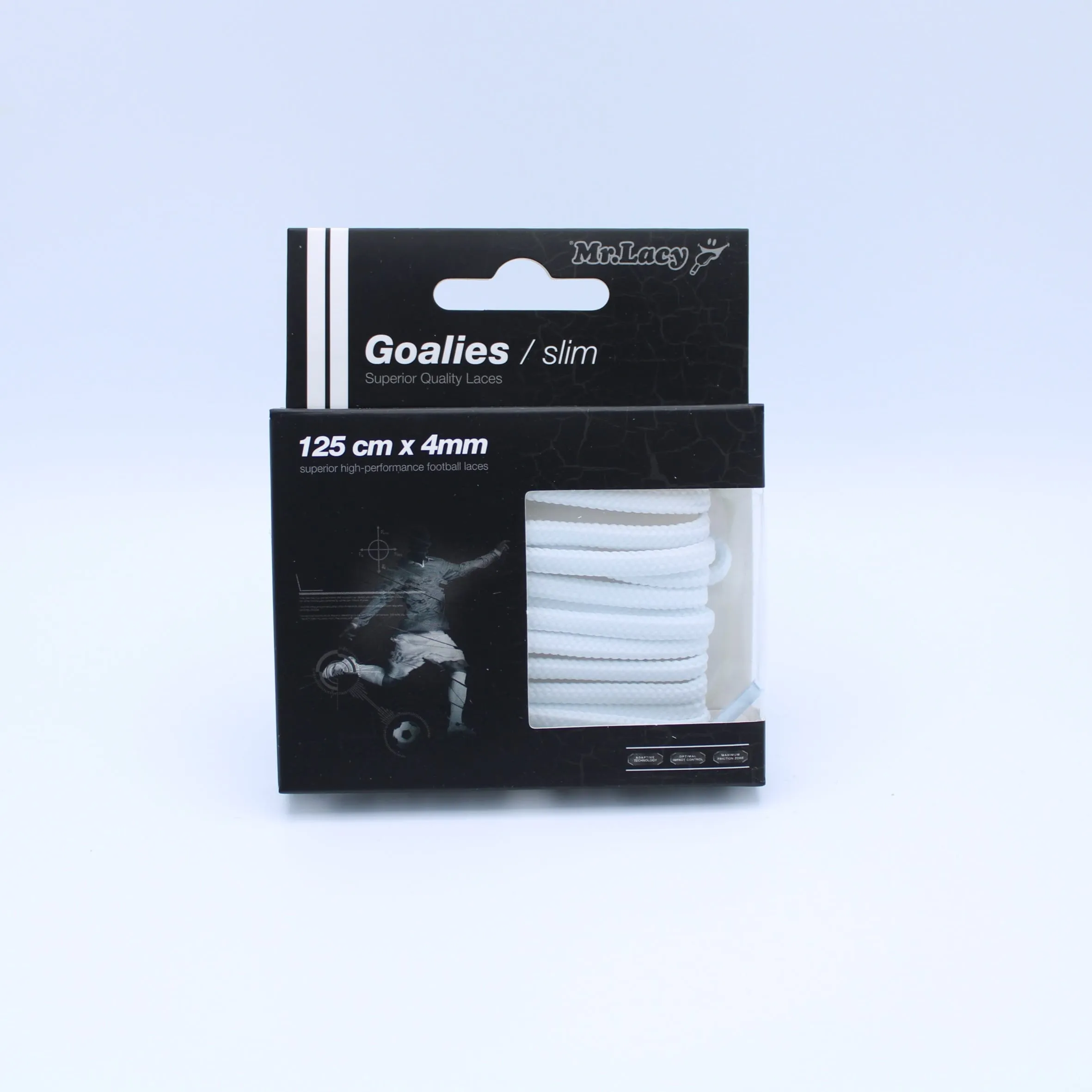 Goalies Slim Football Boot Laces · White