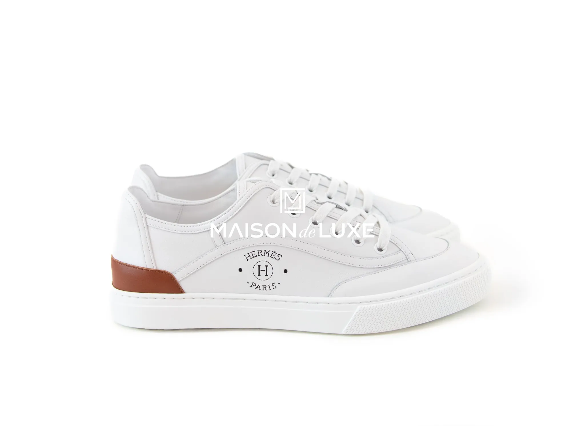 Hermes Men's White Get 41 Sneaker