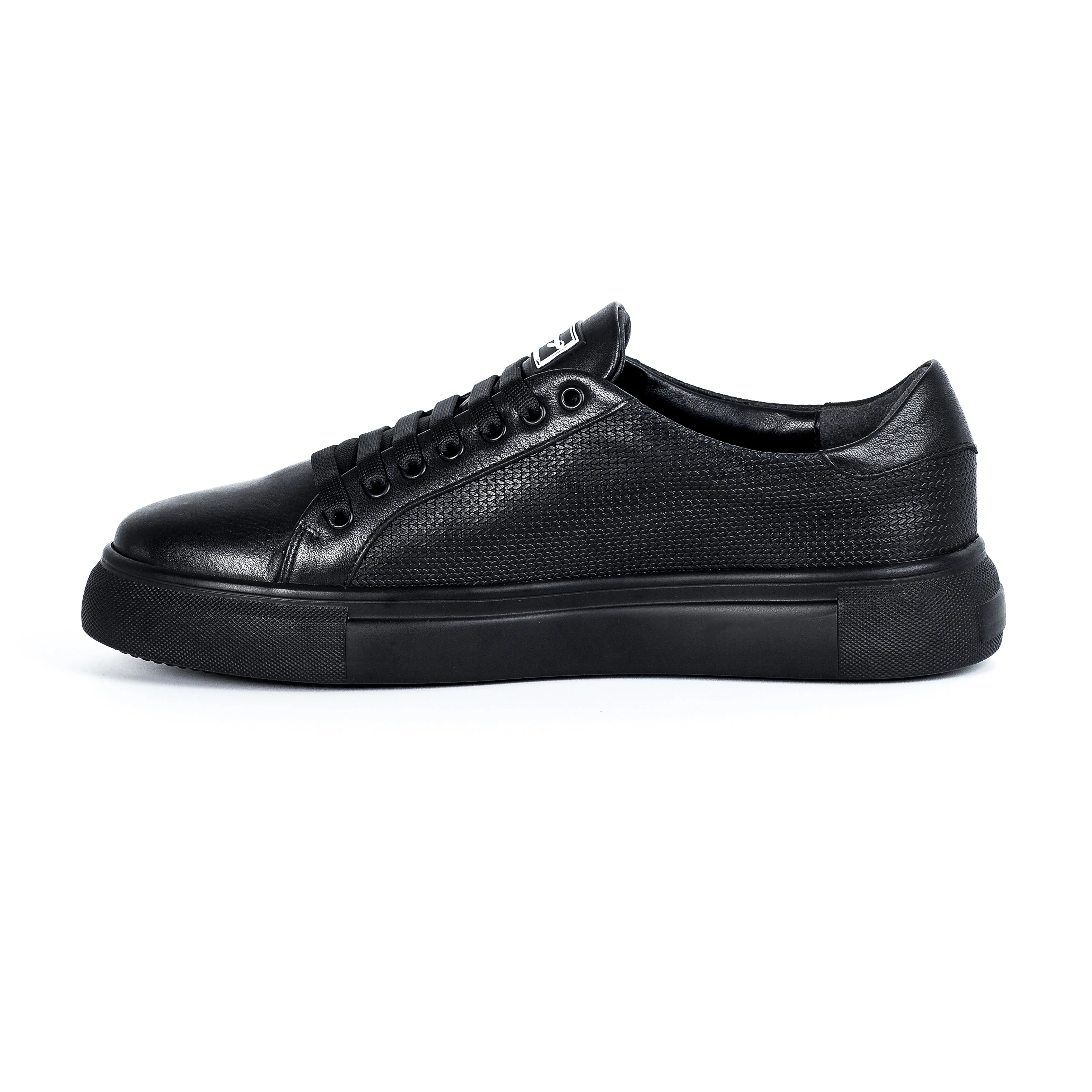 LEATHER PLIMSOLL SNEAKERS