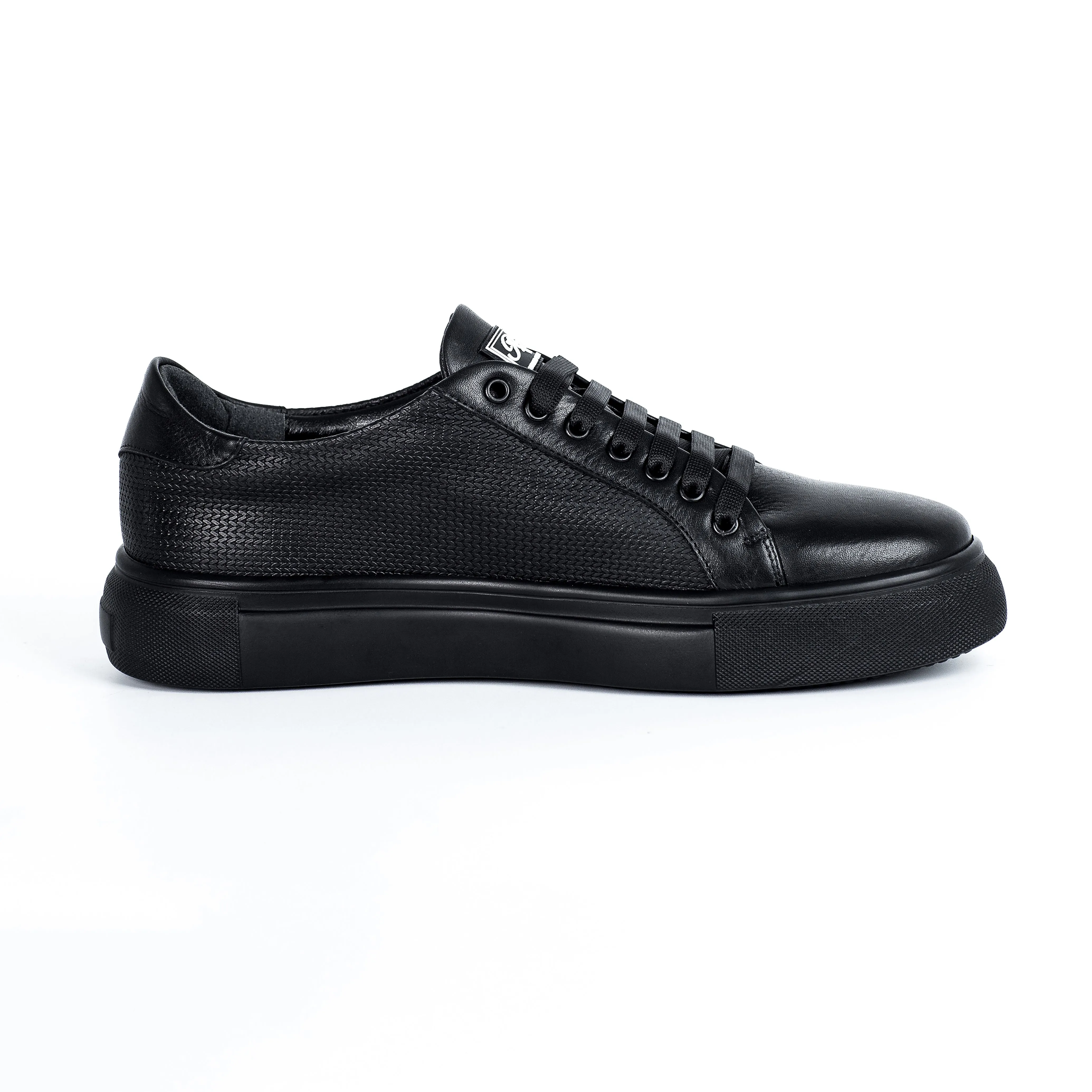 LEATHER PLIMSOLL SNEAKERS