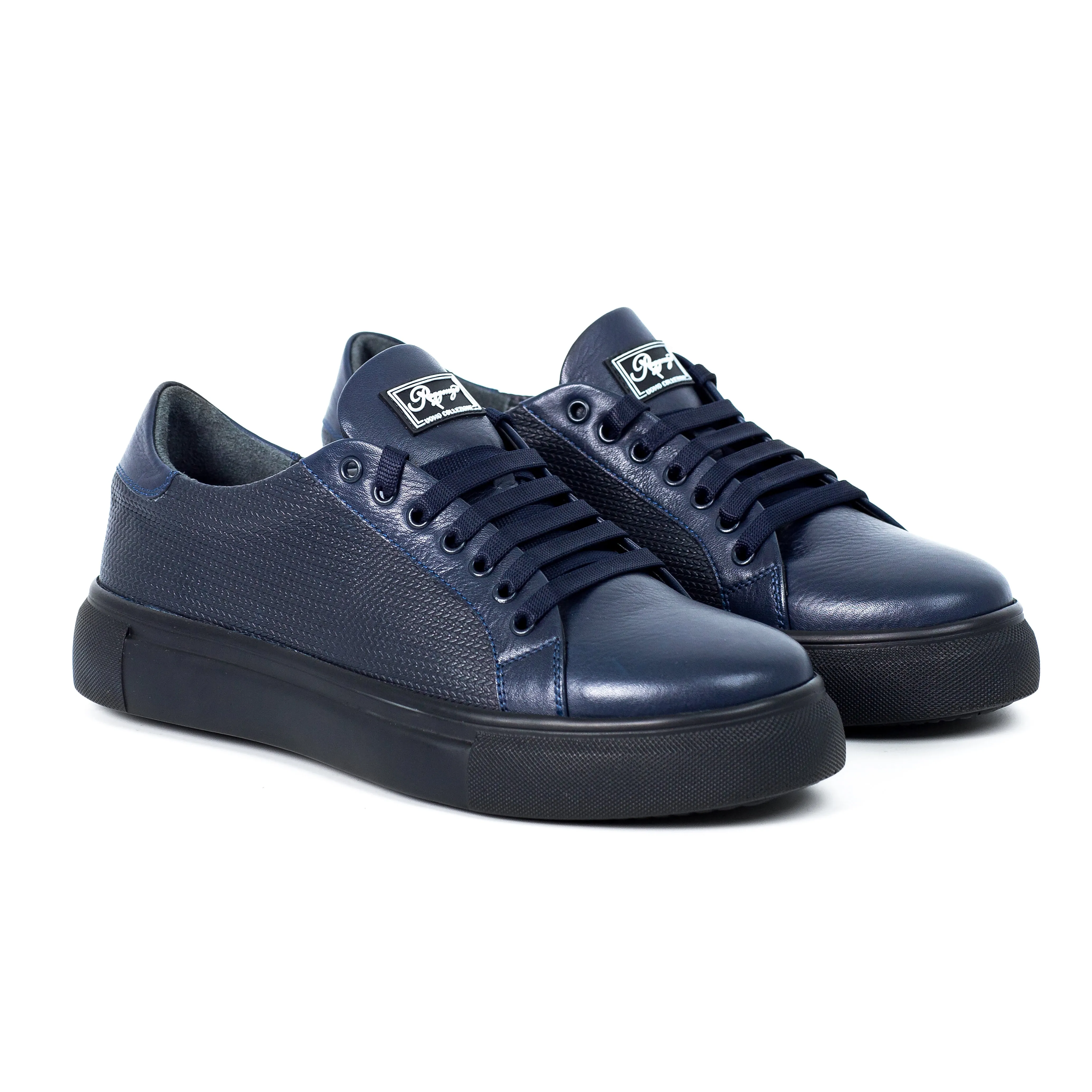 LEATHER PLIMSOLL SNEAKERS