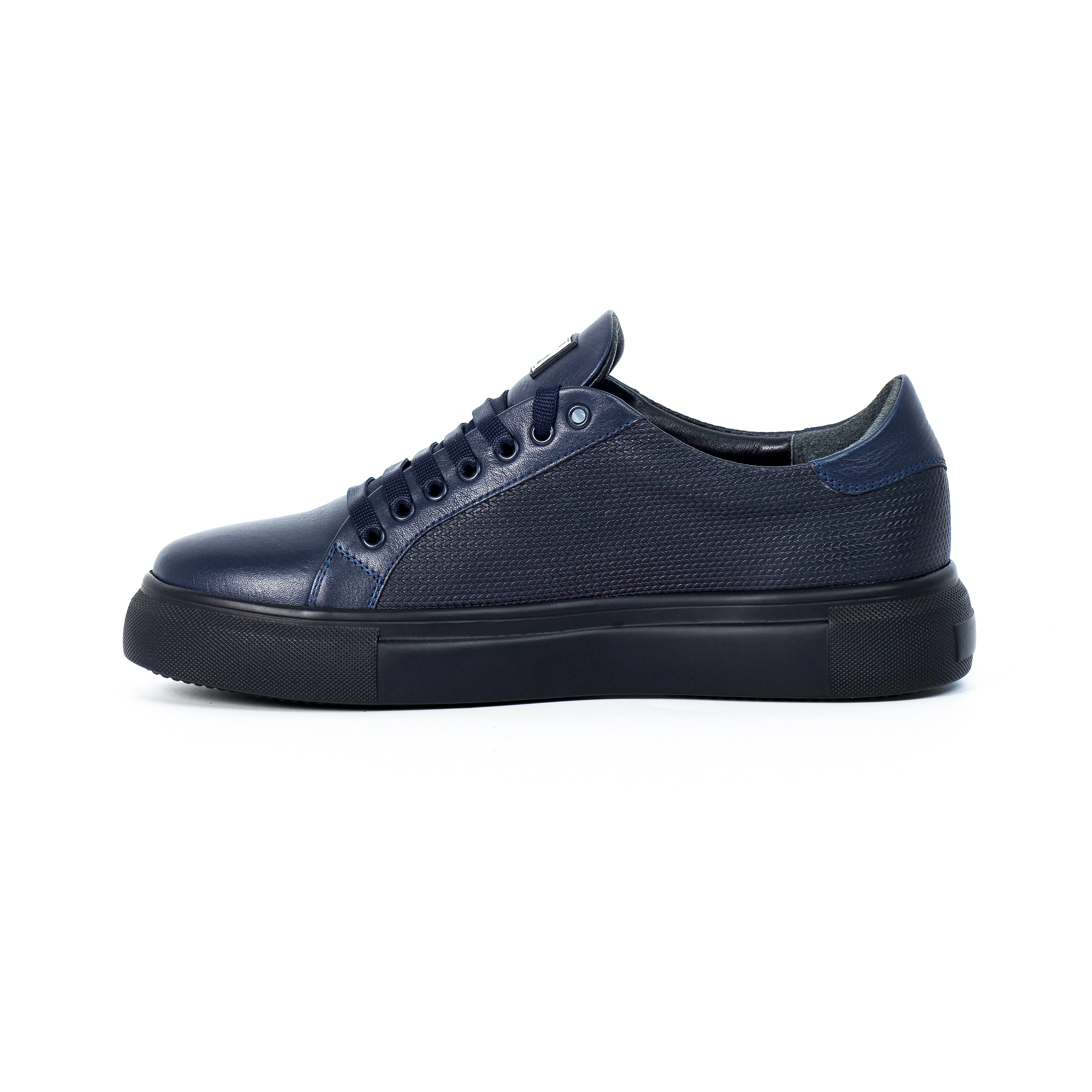 LEATHER PLIMSOLL SNEAKERS