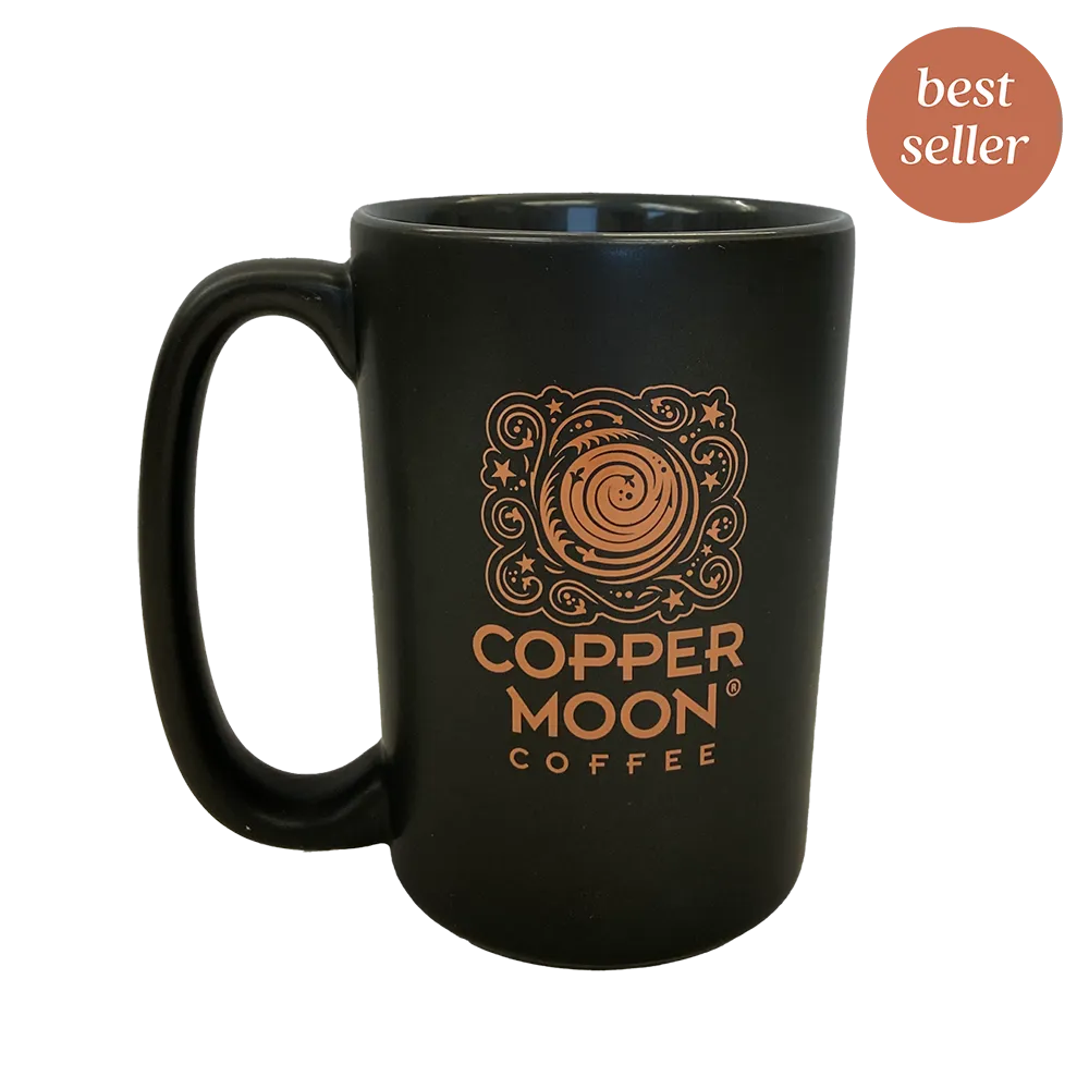 Matte Black Reach for the Moon Mug