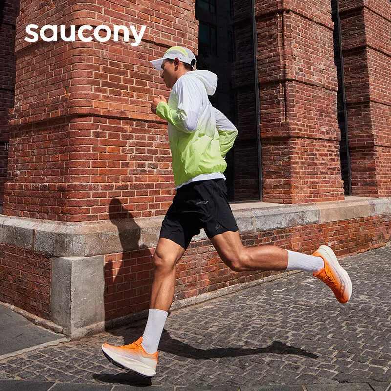 Men's Saucony Vessel sneakers with rebound cushioning, orange