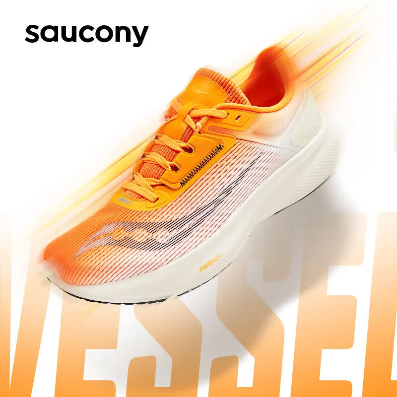 Men's Saucony Vessel sneakers with rebound cushioning, orange