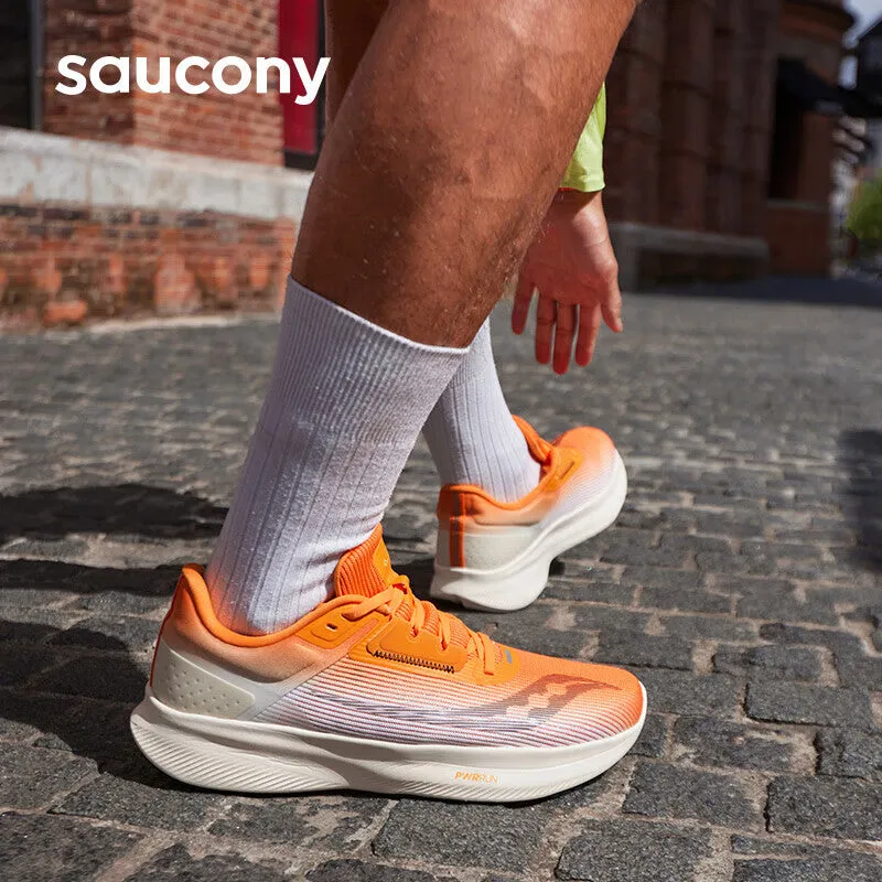 Men's Saucony Vessel sneakers with rebound cushioning, orange