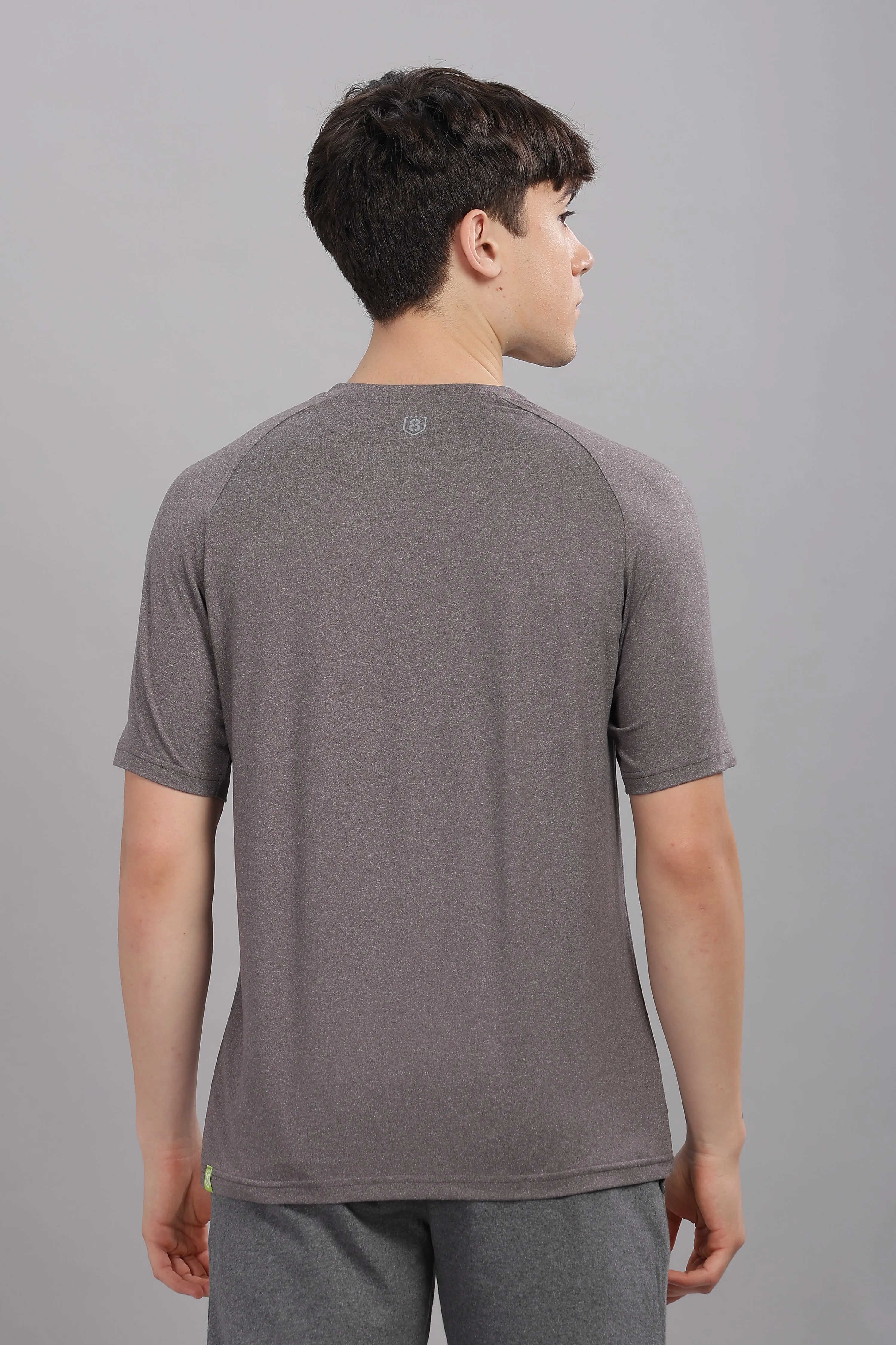 Men's Super Comfy raglan sleeve casual T shirt with chest pocket (GREY)