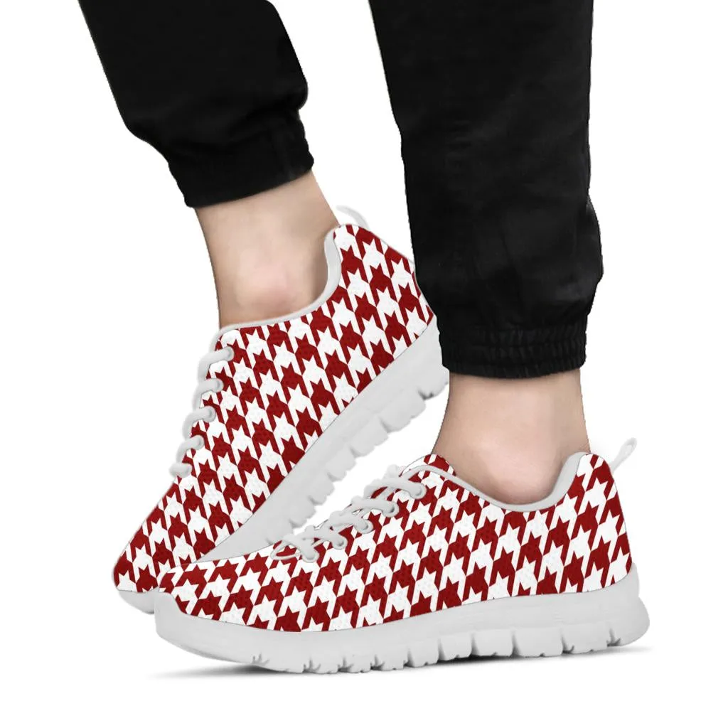 Mesh Sneakers_Maroon on White_HT Pattern