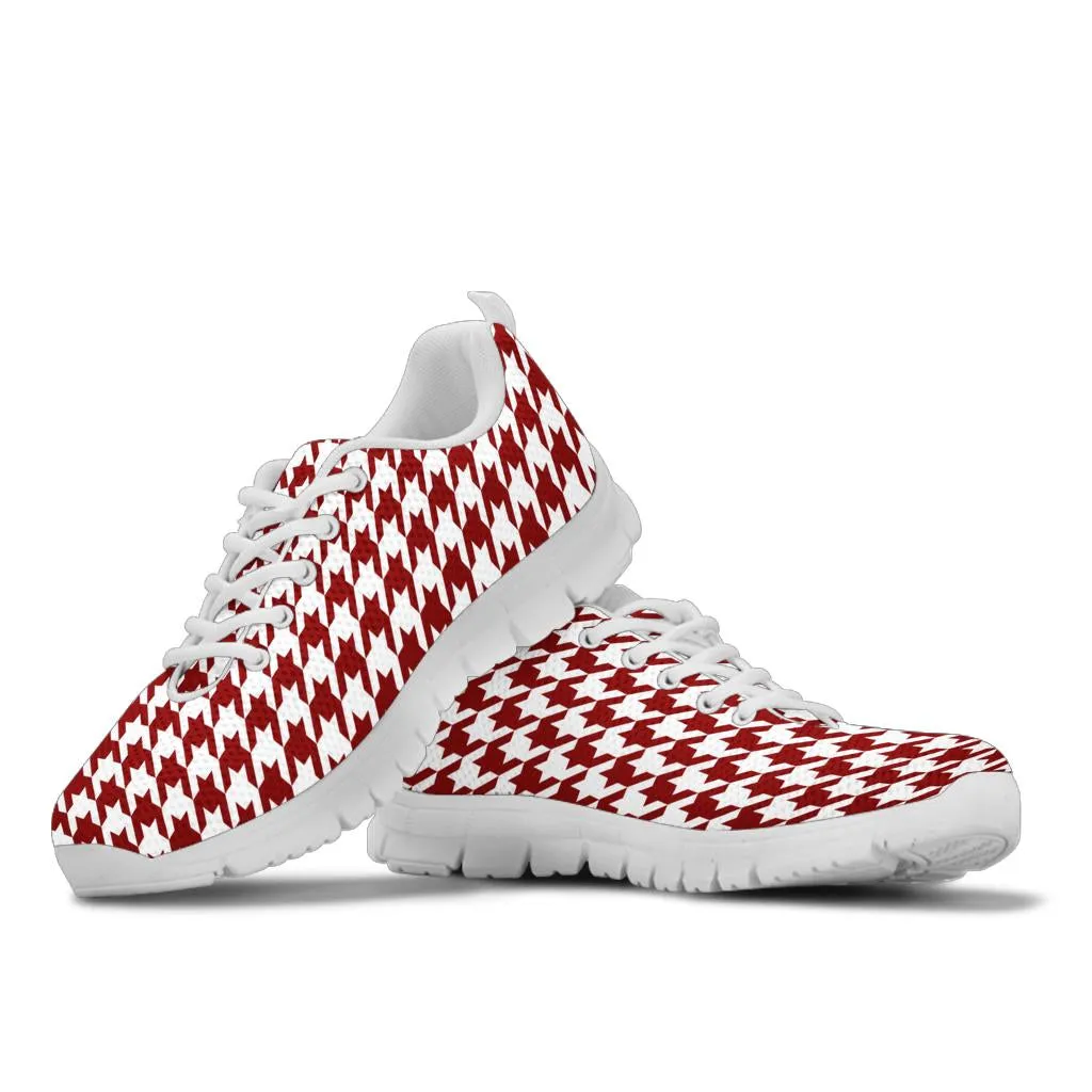 Mesh Sneakers_Maroon on White_HT Pattern