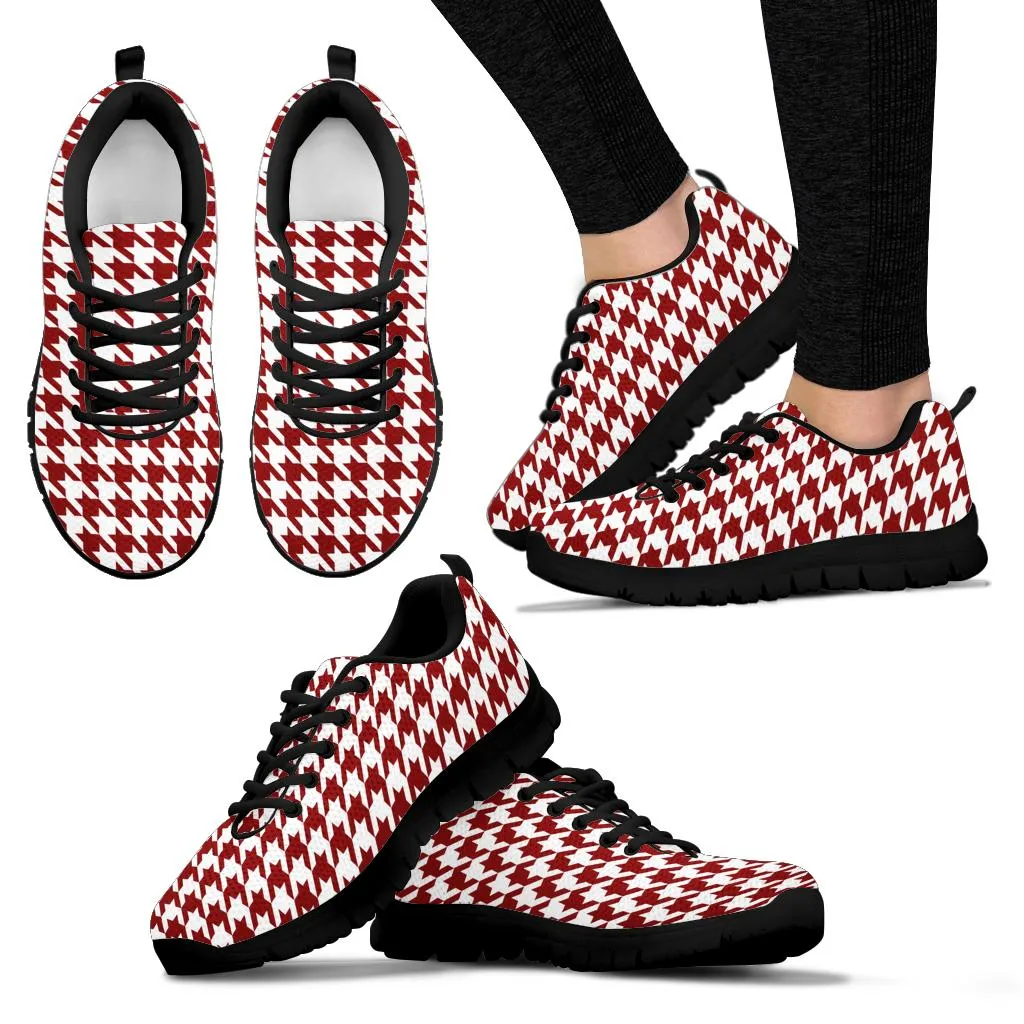 Mesh Sneakers_Maroon on White_HT Pattern