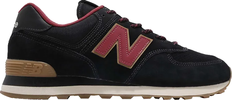 New Balance 574 sneakers, black/red