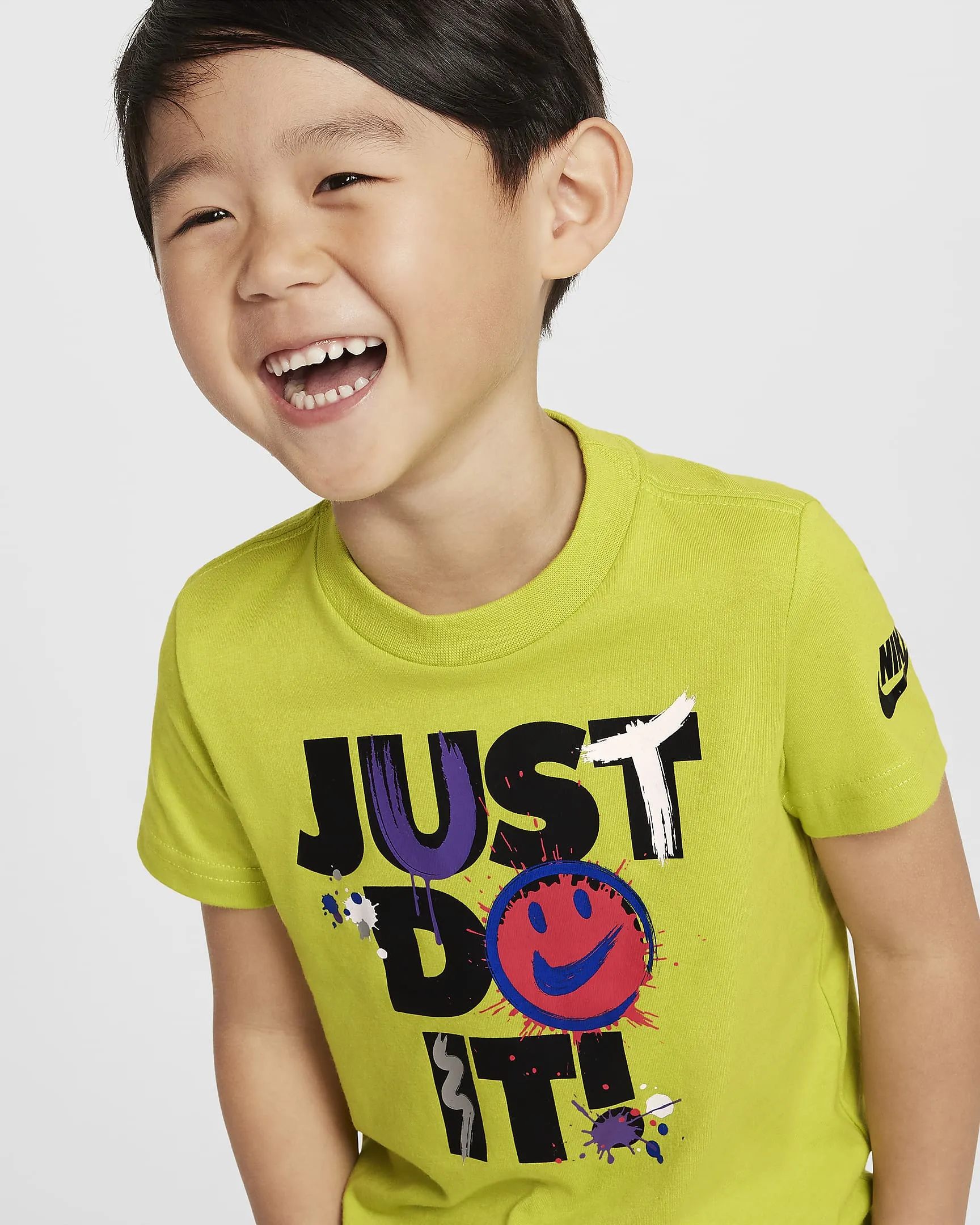 NIKE KID'S JUST DO IT BRIGHT CACTUS TEE