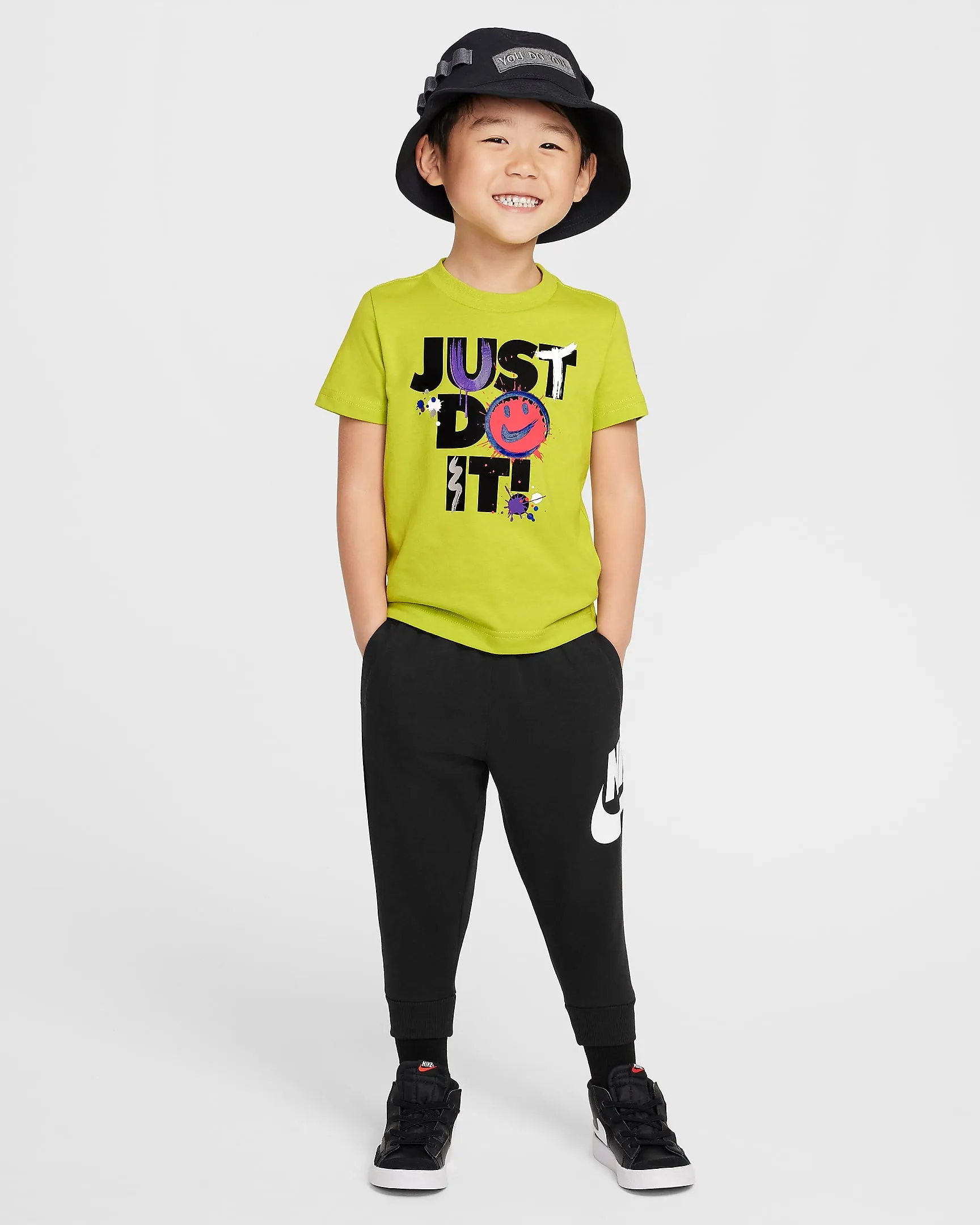 NIKE KID'S JUST DO IT BRIGHT CACTUS TEE